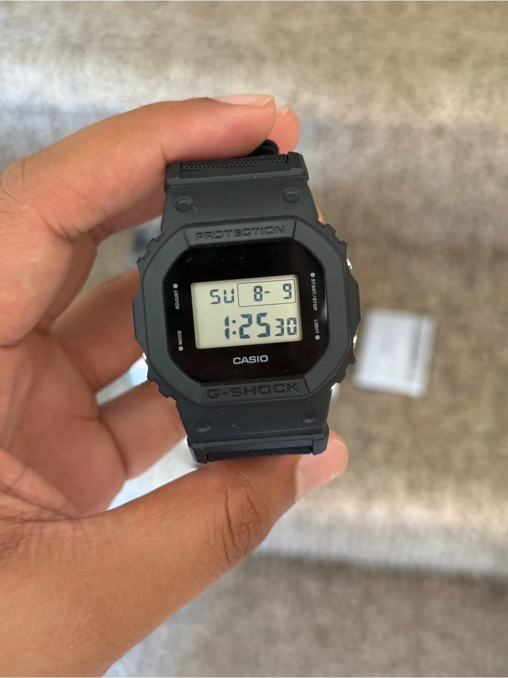 G-Shock Casio Digital Black Eco Fabric Strap Watch Mens